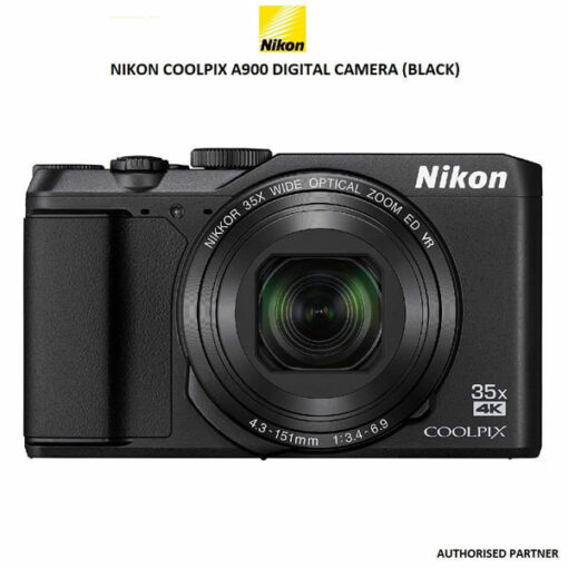 NIKON COOLPIX A900 CAMERA (BLACK) (Front View)