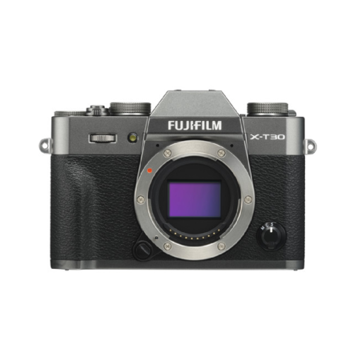 FUJIFILM X-T30 MIRRORLESS DIGITAL CAMERA KIT WITH XF 18-135MM F/3.5-5.6 R LM OIS WR LENS (CHARCOAL SILVER) (Front VIew)
