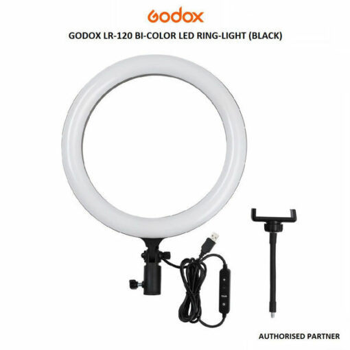 GODOX LR120 BI-COLOR LED RING-LIGHT (BLACK)