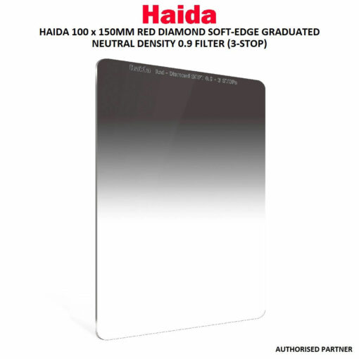 HAIDA 100 X 150MM RED DIAMOND SOFT-EDGE GRADUATED NEUTRAL DENSITY 0.9 FILTER (3-STOP)